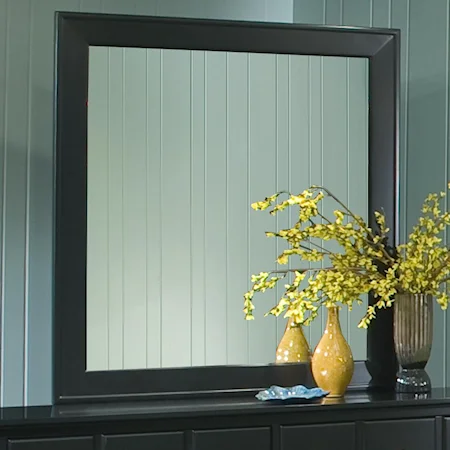 Transitional Vertical Mirror with Beveled Edges